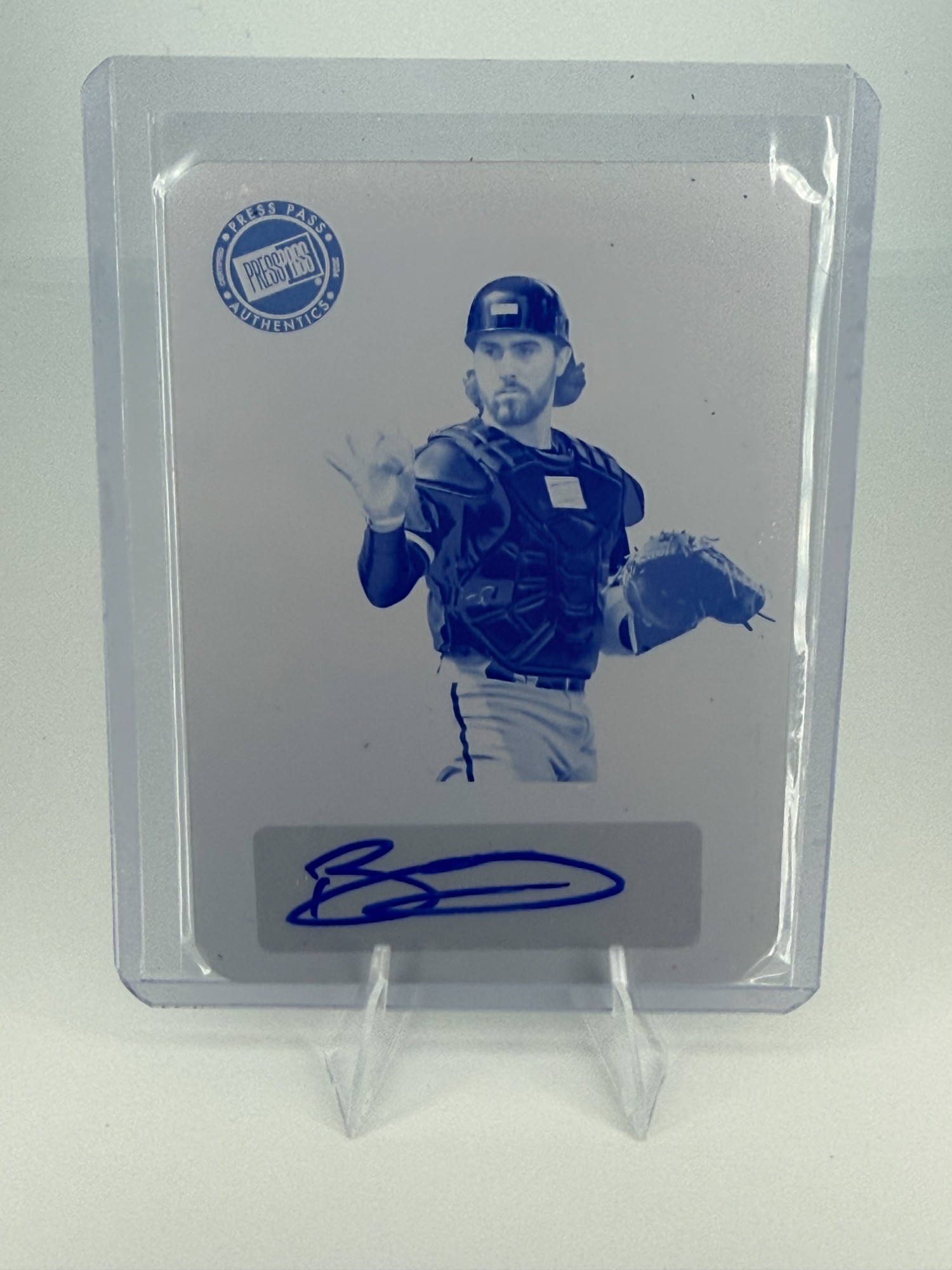 2024 Leaf Press Pass Premium Blake Mitchell #RA-BM1 Cyan Plate 1/1 1/1 Auto