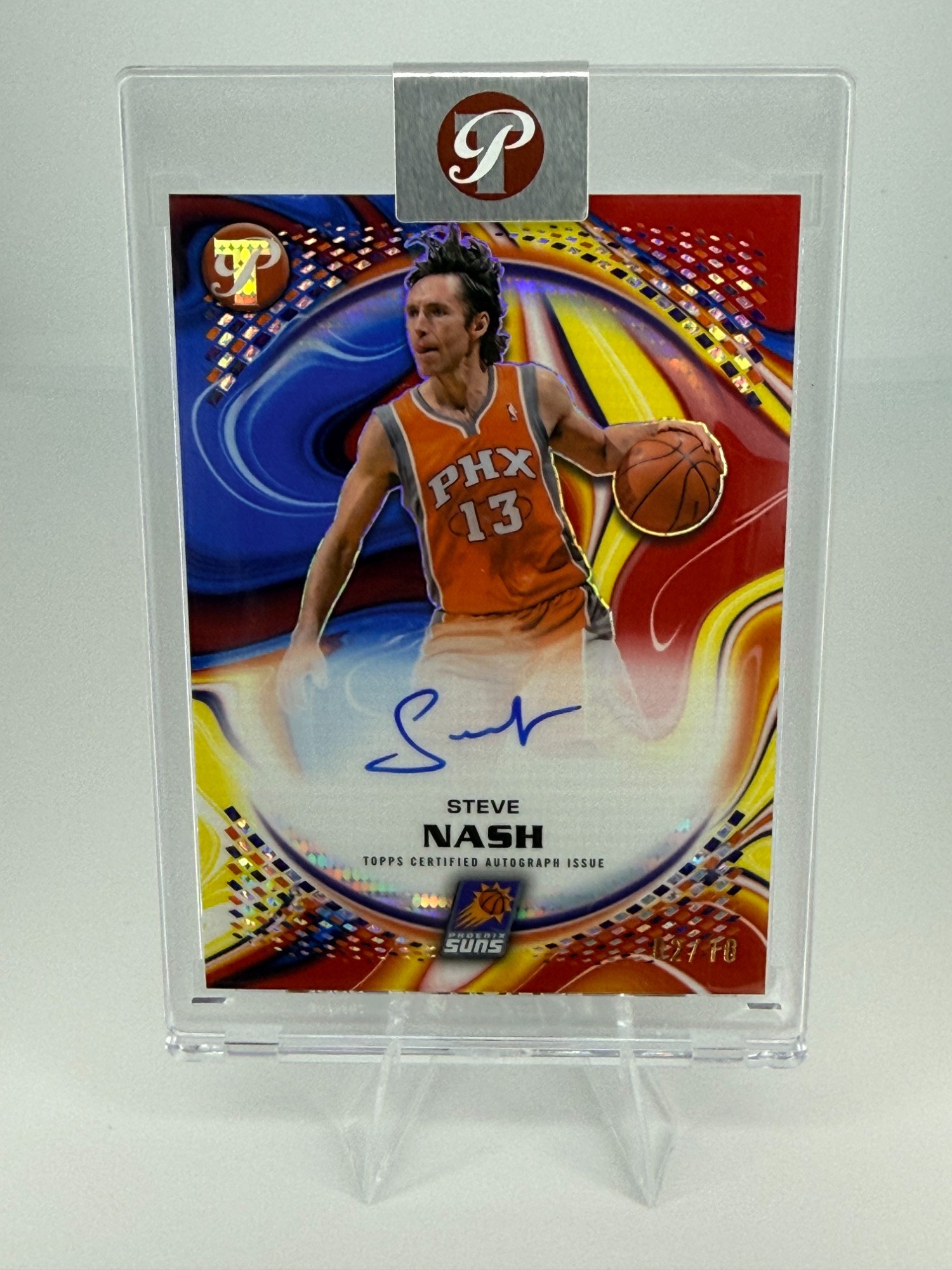 2025-26 Topps Pristine Steve Nash #PA-SN Orange 02/10 Autograph 02/10
