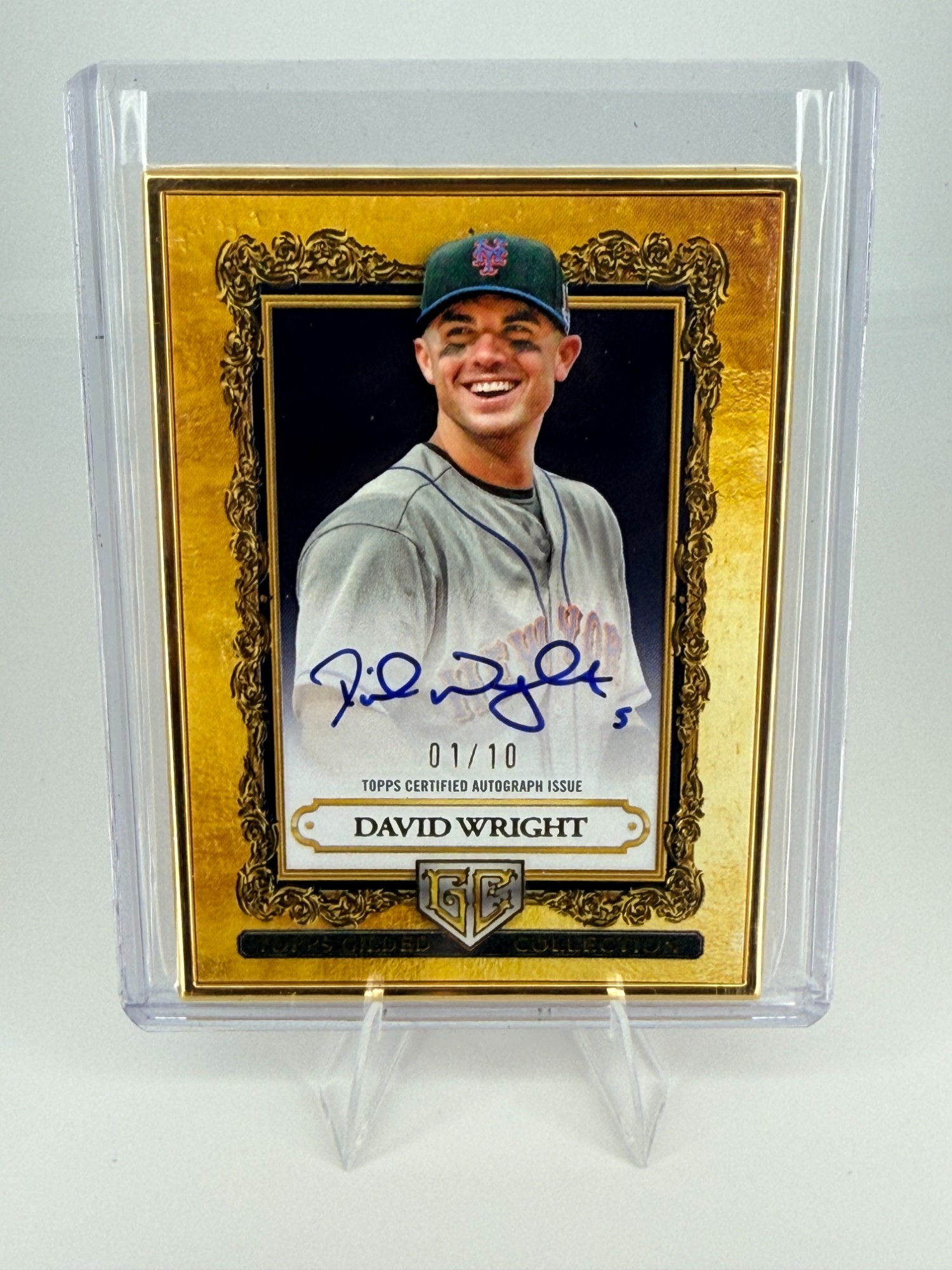 2025 Topps Gilded Collection David Wright #GOG-DW Gallery of Gold Autograph /10 01/10