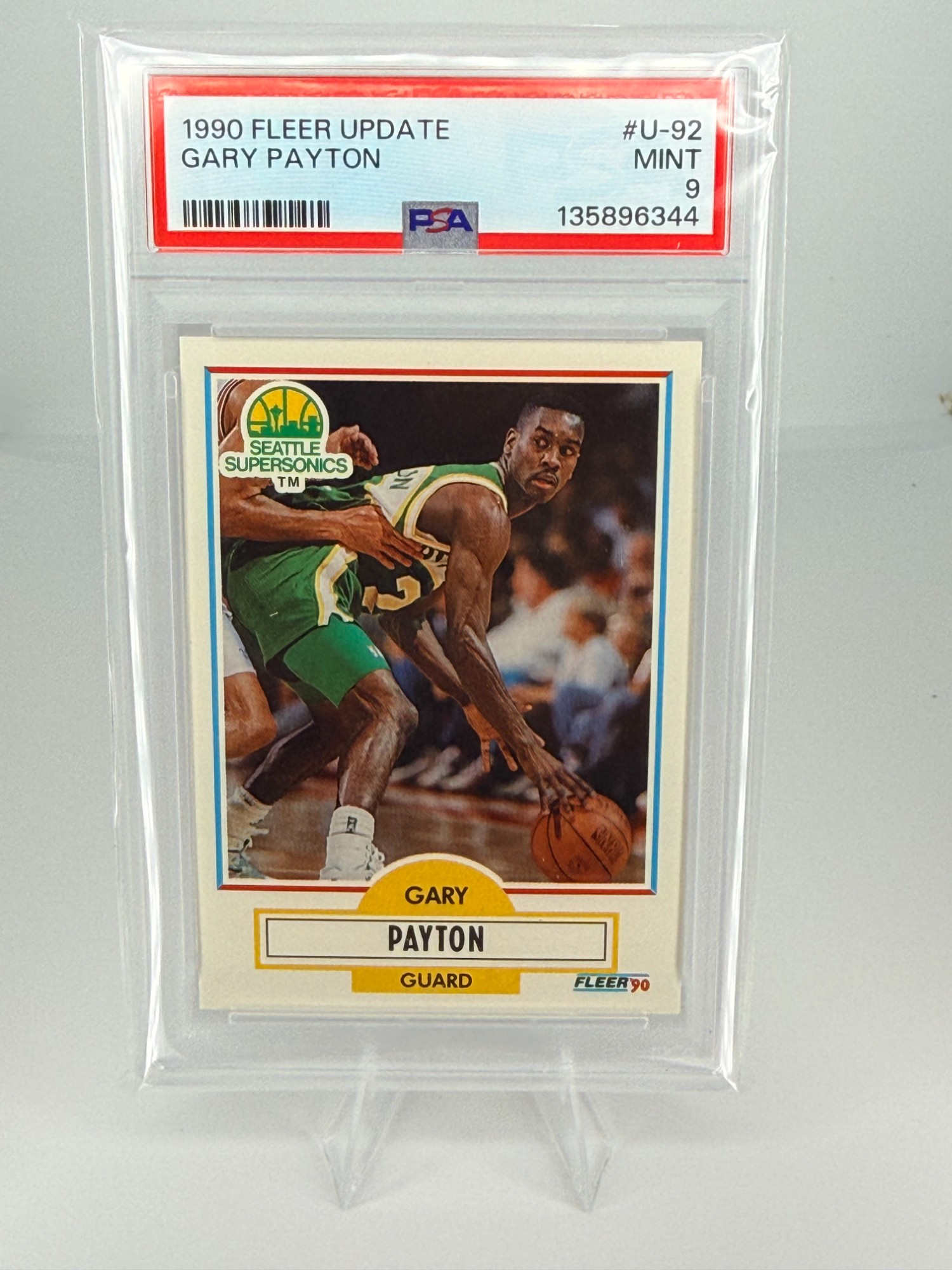 1990 Fleer Update Gary Payton #U-92 RC PSA 9